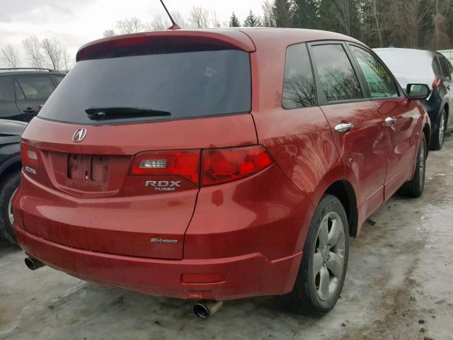 5J8TB18587A016059 - 2007 ACURA RDX TECHNO RED photo 4