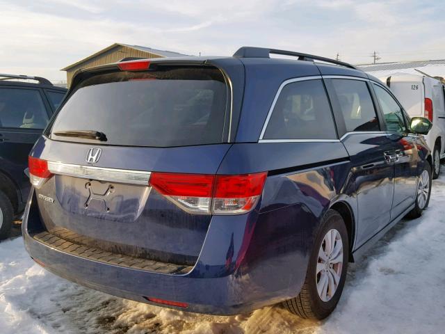 5FNRL5H40EB139105 - 2014 HONDA ODYSSEY EX BLUE photo 4