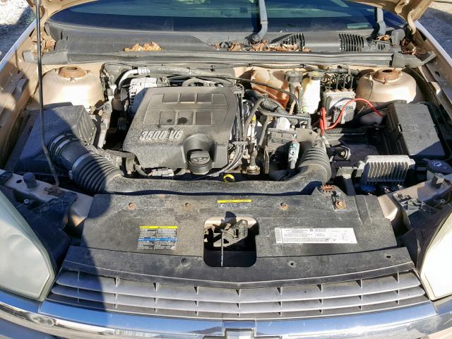 1G1ZT52895F243754 - 2005 CHEVROLET MALIBU LS Алтын фото 7