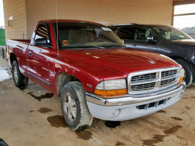 1B7FL26Y6WS599560 - 1998 DODGE DAKOTA MAROON photo 1