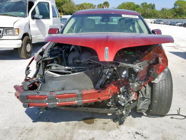 1LNHL9DK9DG612667 - 2013 LINCOLN MKS RED photo 9