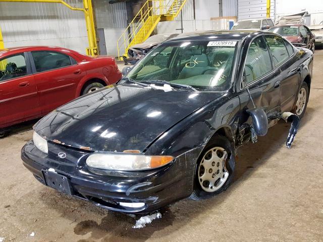 1G3NK52F43C124838 - 2003 OLDSMOBILE ALERO GX BLACK photo 2