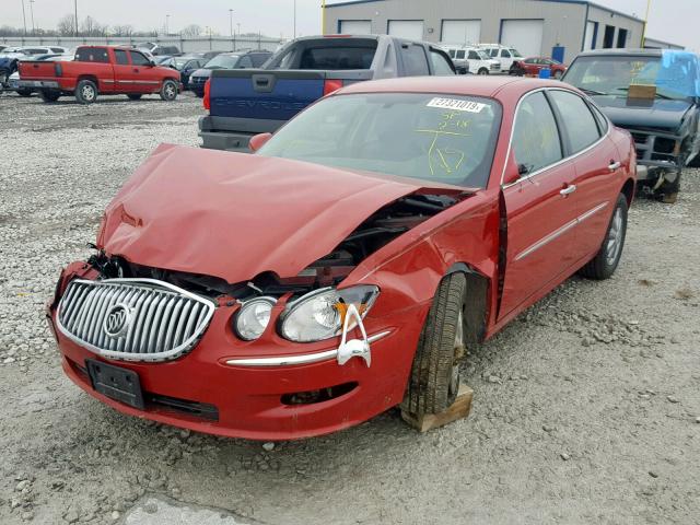 2G4WD582381220438 - 2008 BUICK LACROSSE C RED photo 2