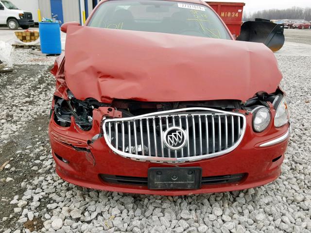 2G4WD582381220438 - 2008 BUICK LACROSSE C RED photo 9