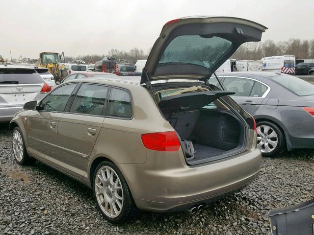 WAUKD78PX7A065060 - 2007 AUDI A3 S-LINE BROWN photo 3