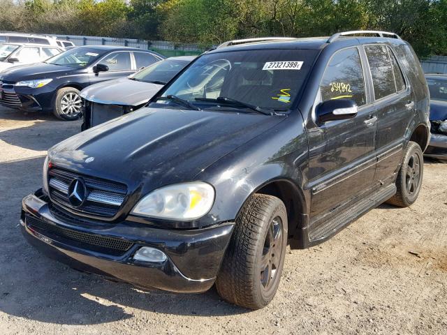 4JGAB57E75A517340 - 2005 MERCEDES-BENZ ML 350 BLACK photo 2