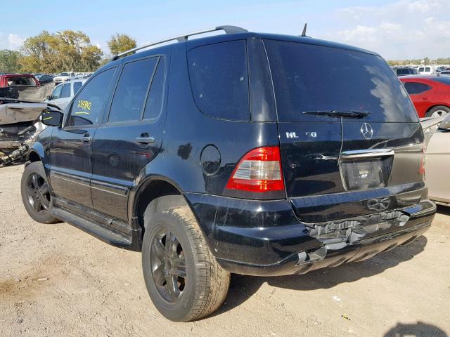 4JGAB57E75A517340 - 2005 MERCEDES-BENZ ML 350 BLACK photo 3