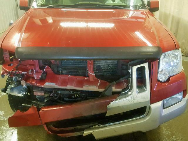 1FMEU74868UA34768 - 2008 FORD EXPLORER E RED photo 9