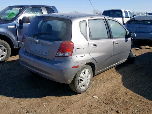 KL1TD66696B681439 - 2006 CHEVROLET AVEO BASE ნაცრისფერი ფოტო 4