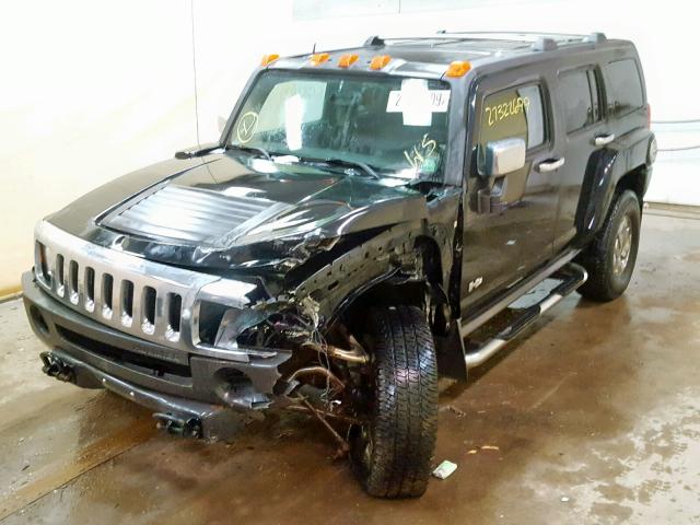 5GTDN13E578240097 - 2007 HUMMER H3 BLACK photo 2