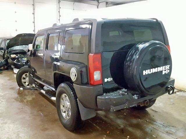 5GTDN13E578240097 - 2007 HUMMER H3 BLACK photo 3