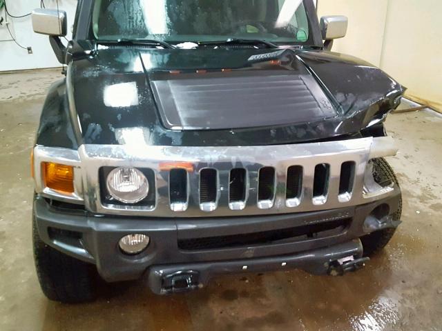 5GTDN13E578240097 - 2007 HUMMER H3 BLACK photo 7