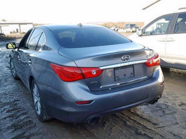 JN1CV7ARXGM250470 - 2016 INFINITI Q50 BASE GRAY photo 3