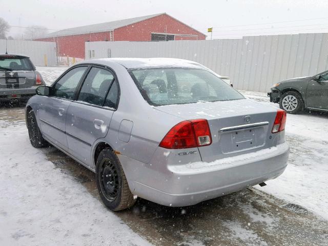 2HGES16403H932944 - 2003 HONDA CIVIC DX SILVER photo 3