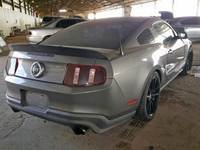 1ZVBP8CFXB5159047 - 2011 FORD MUSTANG GT GRAY photo 4