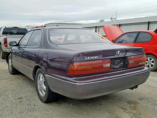 JT8VK13T4P0226708 - 1993 LEXUS ES 300 PURPLE photo 3