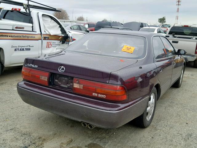 JT8VK13T4P0226708 - 1993 LEXUS ES 300 PURPLE photo 4