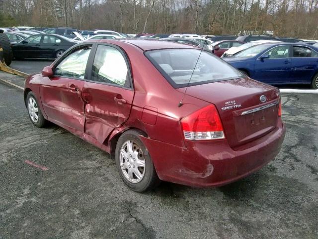 KNAFE122975410144 - 2007 KIA SPECTRA EX RED photo 3