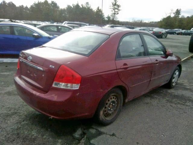 KNAFE122975410144 - 2007 KIA SPECTRA EX RED photo 4