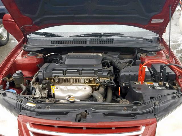 KNAFE122975410144 - 2007 KIA SPECTRA EX RED photo 7