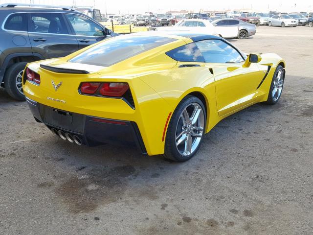 1G1YF2D79K5112735 - 2019 CHEVROLET CORVETTE S YELLOW photo 4