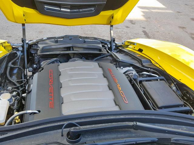 1G1YF2D79K5112735 - 2019 CHEVROLET CORVETTE S YELLOW photo 7