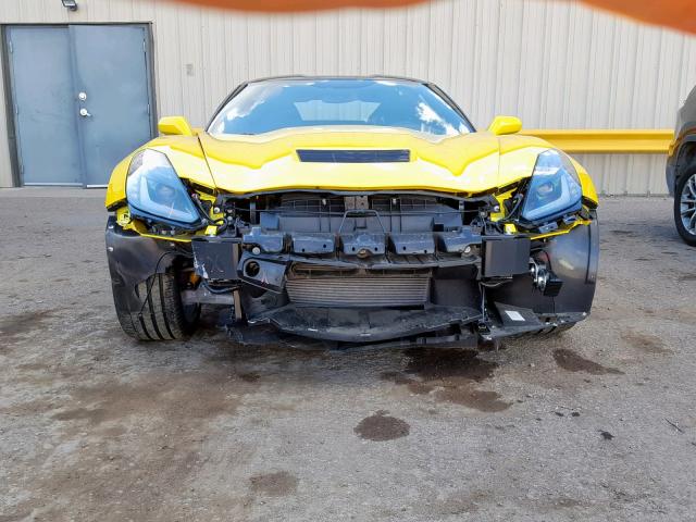 1G1YF2D79K5112735 - 2019 CHEVROLET CORVETTE S YELLOW photo 9