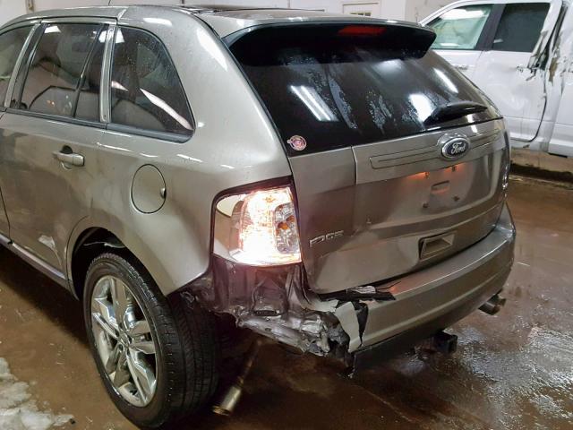 2FMDK3JC9DBA63443 - 2013 FORD EDGE SEL GRAY photo 9