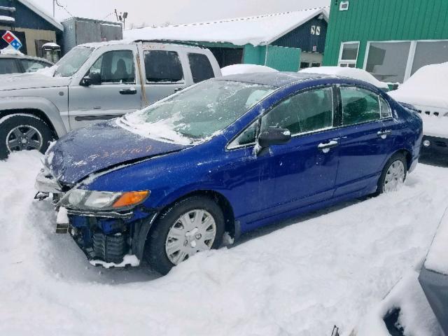 2HGFA15327H008088 - 2007 HONDA CIVIC DX BLUE photo 2