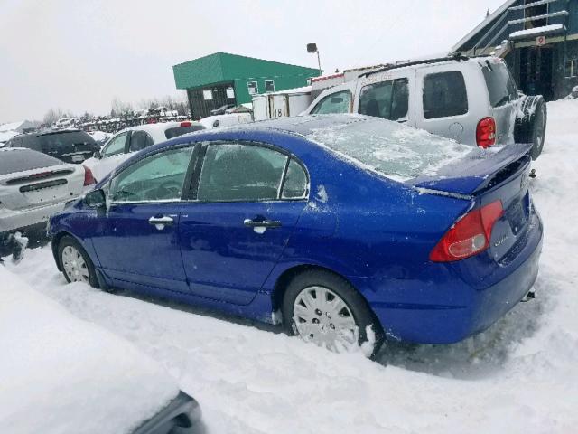 2HGFA15327H008088 - 2007 HONDA CIVIC DX BLUE photo 3