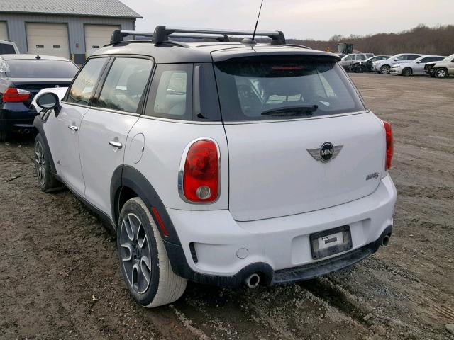 WMWZC5C53BWH99498 - 2011 MINI COOPER S C WHITE photo 3