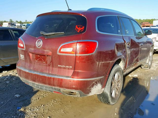 5GAKRAKD1FJ187709 - 2015 BUICK ENCLAVE MAROON photo 4