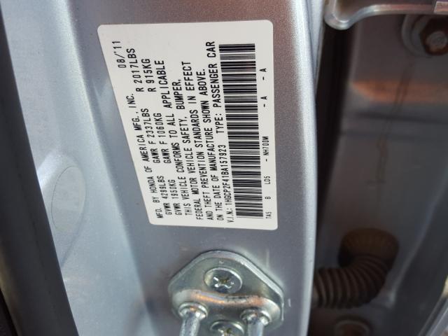 1HGCP2F41BA157923 - 2011 HONDA ACCORD LXP  photo 10