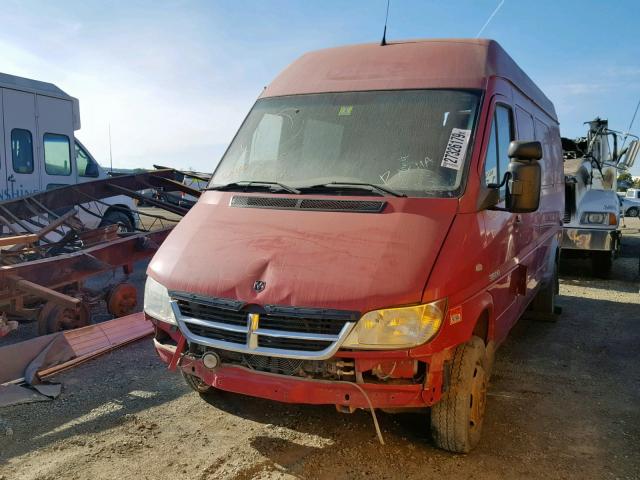 WD0PD544965969828 - 2006 DODGE SPRINTER 3 BURGUNDY photo 2