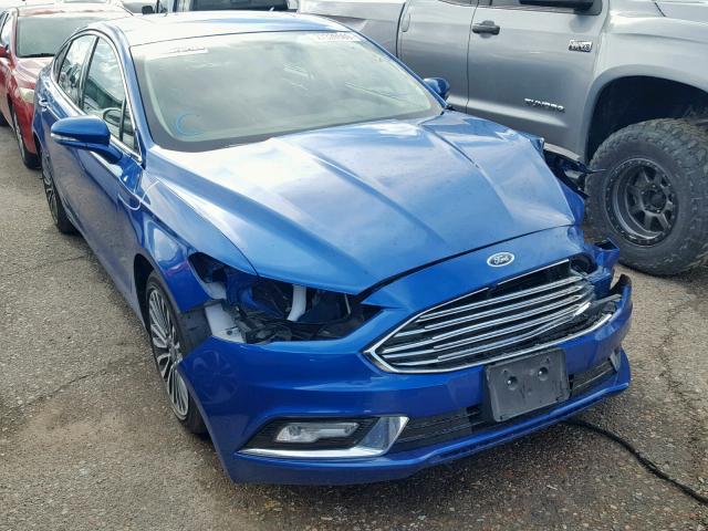 3FA6P0D91JR168834 - 2018 FORD FUSION TIT BLUE photo 1