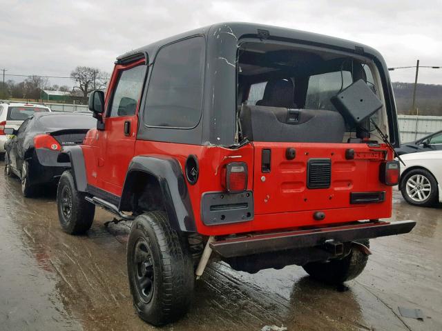 1J4FA69S55P307574 - 2005 JEEP WRANGLER / RED photo 3