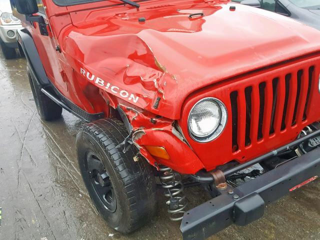 1J4FA69S55P307574 - 2005 JEEP WRANGLER / RED photo 9