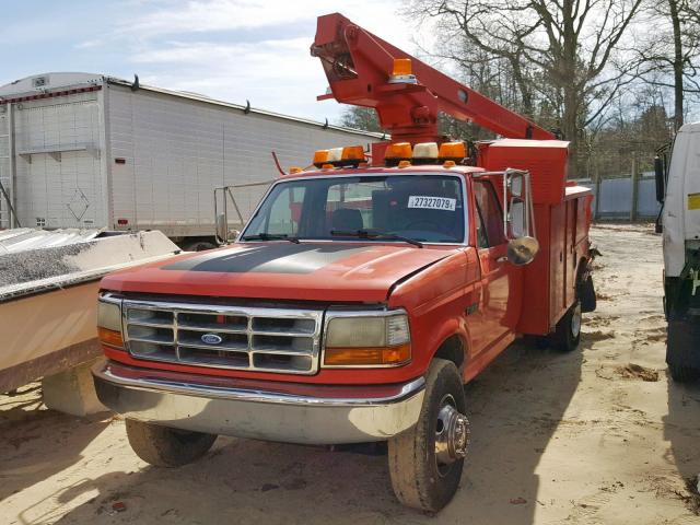 1FDLF47G3SEA41701 - 1995 FORD F SUPER DU RED photo 2