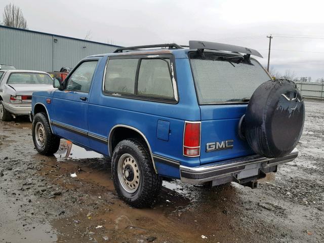 1GKCT18Z0L8501493 - 1990 GMC S15 JIMMY BLUE photo 3