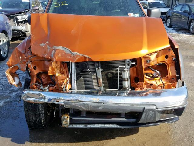 1GCDT13E178223570 - 2007 CHEVROLET COLORADO ORANGE photo 7