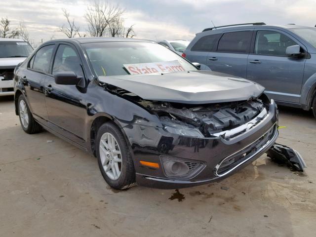 3FAHP0GA1CR414413 - 2012 FORD FUSION S BLACK photo 1