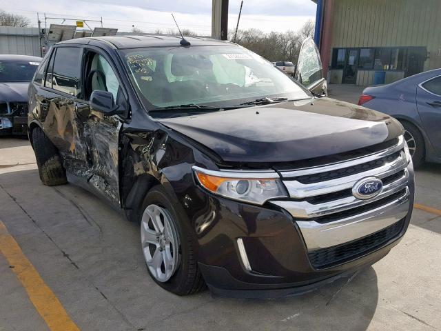 2FMDK3JC6EBB29464 - 2014 FORD EDGE SEL BLACK photo 1