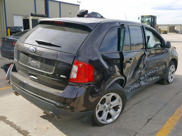 2FMDK3JC6EBB29464 - 2014 FORD EDGE SEL BLACK photo 4