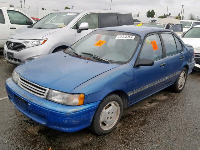 JT2EL44A6M0014183 - 1991 TOYOTA TERCEL LE BLUE photo 2