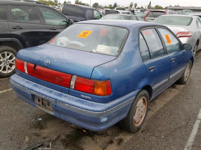 JT2EL44A6M0014183 - 1991 TOYOTA TERCEL LE BLUE photo 4