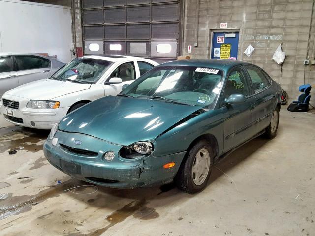 1FALP52U8VA309583 - 1997 FORD TAURUS GL GREEN photo 2