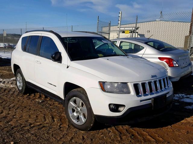 1C4NJCBAXED772435 - 2014 JEEP COMPASS SP WHITE photo 1