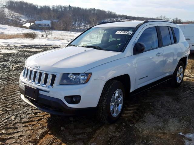 1C4NJCBAXED772435 - 2014 JEEP COMPASS SP WHITE photo 2