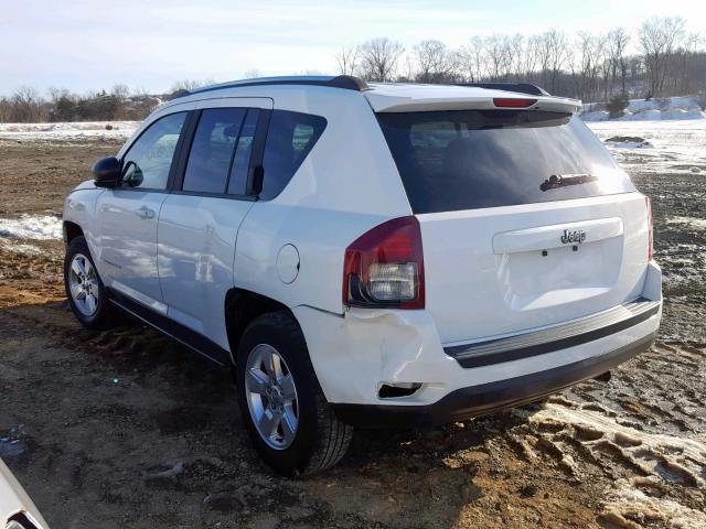 1C4NJCBAXED772435 - 2014 JEEP COMPASS SP WHITE photo 3
