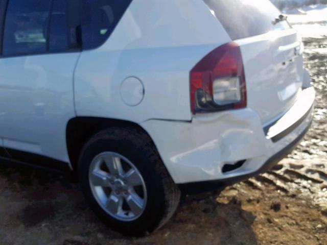 1C4NJCBAXED772435 - 2014 JEEP COMPASS SP WHITE photo 9